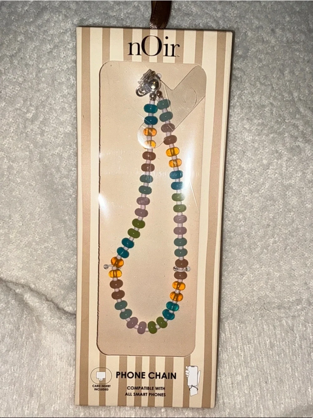 Noir Beaded Multicolor Phone Chain - Neutral Brand